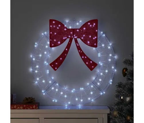 Vainags Ar Led Sloksnes Lukturiem Vēsi Balta 75 Cm Akrils Vidaxl