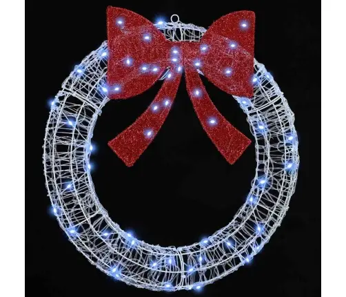 Vainikas Su 60 Led Šalta Balta 75 Cm Akrilas