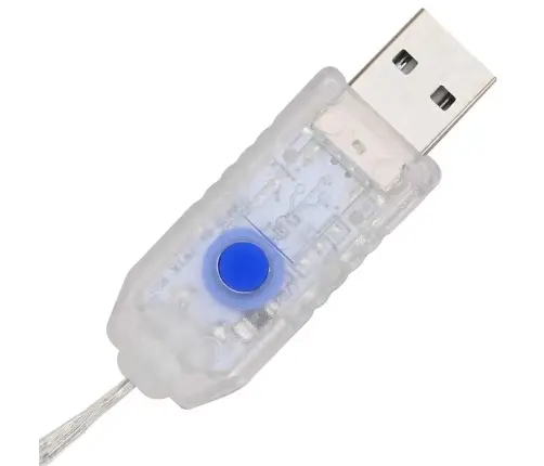 Vainikas Su 60 Led Mėlyna 75 Cm Akrilas