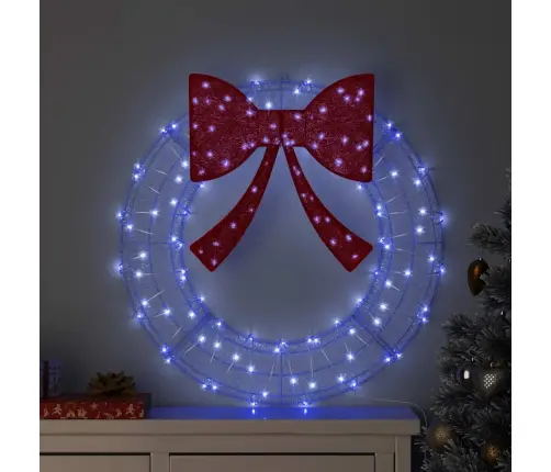 Vainags Ar Led Sloksnes Lukturiem Zila 75 Cm Akrils Vidaxl