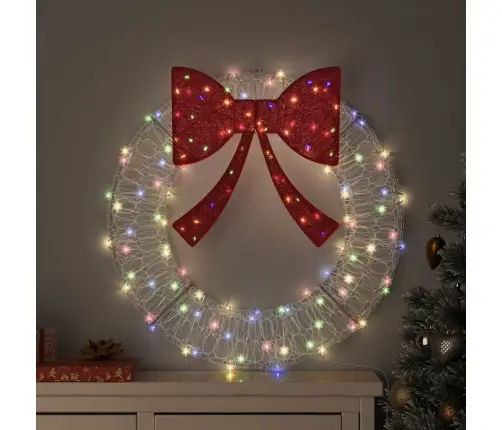 Vainags Ar Led Sloksnes Lukturiem Daudzkrāsains 75 Cm Akrils Vidaxl