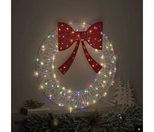 Vainags Ar Led Sloksnes Lukturiem Daudzkrāsains 75 Cm Akrils Vidaxl