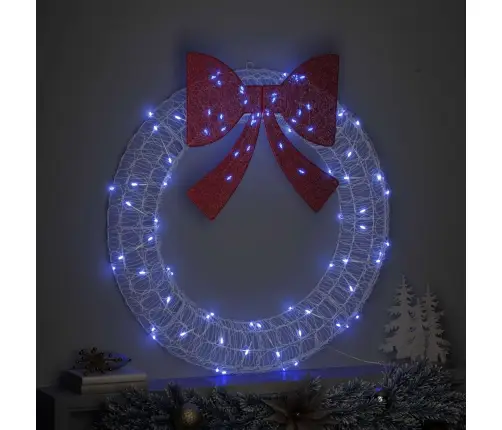 Vainikas Su 80 Led Mėlyna 92 X 92 X 9,5 Cm Akrilas