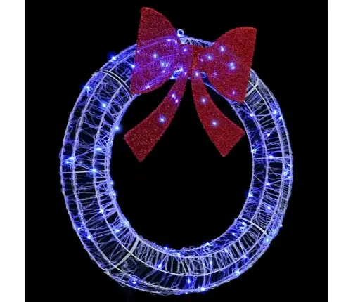 Küünlapärg Koos 80 Led-Iga Sinine 90 Cm Akrüül