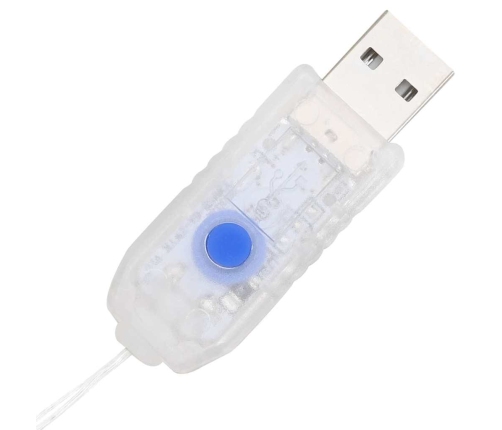 Vainags Ar Led Sloksnes Lukturiem Silti Balta 120 Cm Akrils Vidaxl