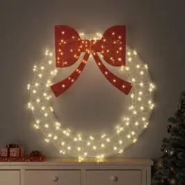 Vainikas Su 150 Led Šilta Balta 120 Cm Akrilas