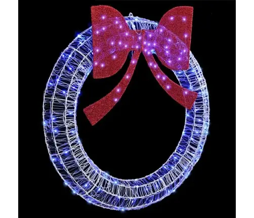 Vainikas Su 150 Led Mėlyna 120 Cm Akrilas