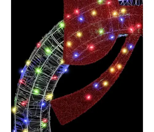 Vainags Ar Led Sloksnes Lukturiem Daudzkrāsains 120 Cm Akrils Vidaxl