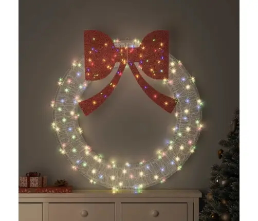 Vainags Ar Led Sloksnes Lukturiem Daudzkrāsains 120 Cm Akrils Vidaxl