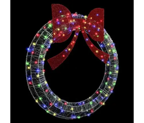 Vainags Ar Led Sloksnes Lukturiem Daudzkrāsains 120 Cm Akrils Vidaxl