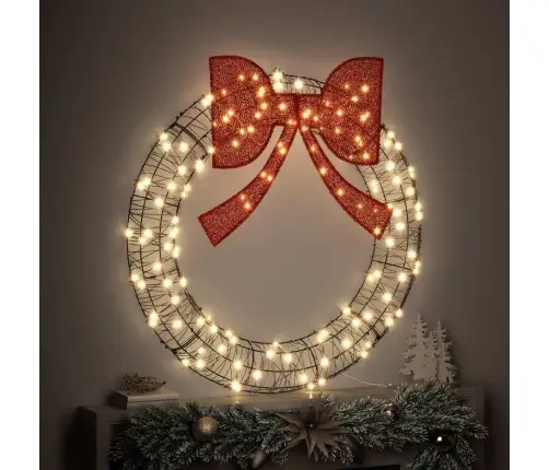 Vainikas Su 150 Led Šilta Balta 120 Cm Ratanas