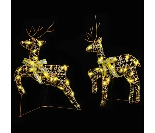 Led Elniai Su 40 Led 2 Pcs Šilta Balta Pet