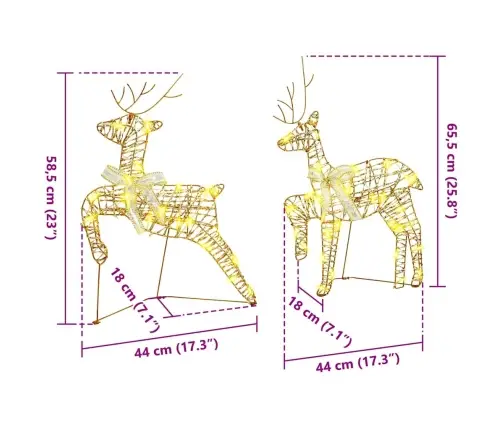 Led Elniai Su 40 Led 2 Pcs Šilta Balta Pet