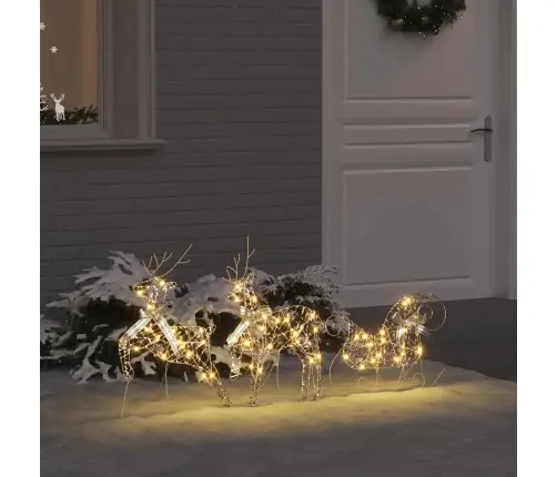 Led Ziemeļbrieži Su 60 Led 3 Pcs Silti Balts Pet Vidaxl