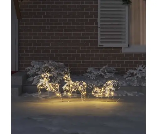 Led Ziemeļbrieži Su 60 Led 3 Pcs Silti Balts Pet Vidaxl