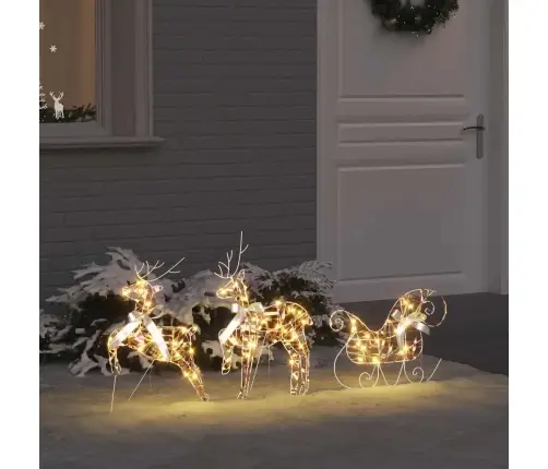 Led Põhjapõdrad Koos 60 Led-Iga 3 Pcs Soe Valge Pet