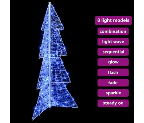 Jõulupuu Koos 100 Led-Iga Sinine 120 Cm Akrüül