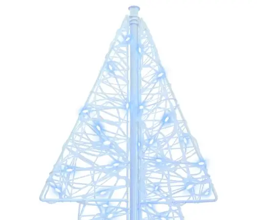 Kalėdų Eglutė Su 160 Led Šaltai Balta 150 Cm Akrilas