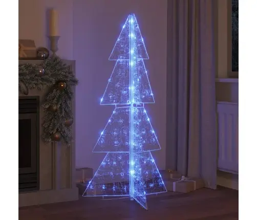 Kalėdų Eglutė Su 160 Led Mėlyna 150 Cm Akrilas