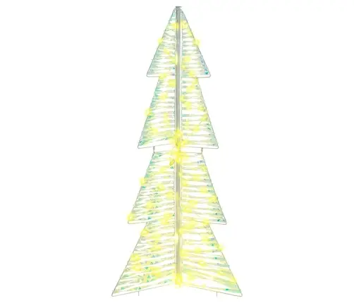 Ziemassvētku Eglīte Su 100 Led Silti Balts 120 Cm Pet Vidaxl
