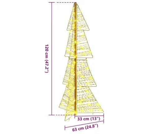 Ziemassvētku Eglīte Su 100 Led Silti Balts 120 Cm Pet Vidaxl
