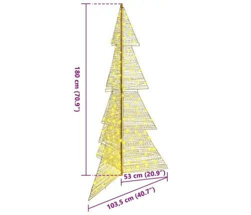 Ziemassvētku Eglīte Su 240 Led Silti Balts 180 Cm Pet Vidaxl