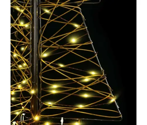 Jõulupuu Koos 100 Led-Iga Soe Valge 120 Cm Rotang