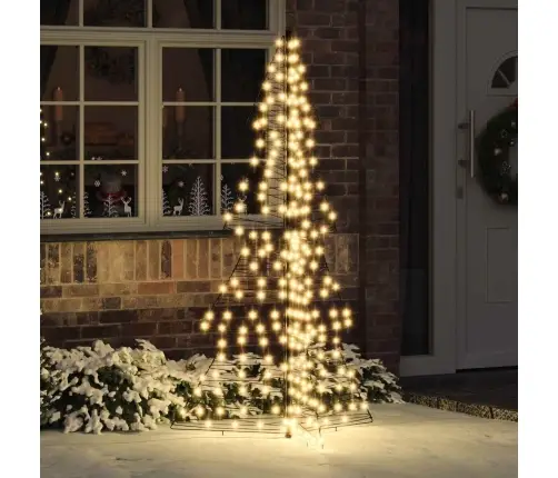 Jõulupuu Koos 240 Led-Iga Soe Valge 180 Cm Rotang