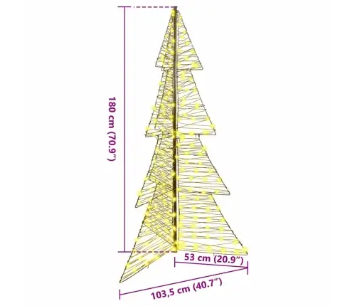 Kalėdų Eglutė Su 240 Led Šilta Balta 180 Cm Ratanas
