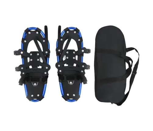 3 In 1 Sniega Kurpes Ar Pārgājienu Nūjām Zila 21 Collas Vidaxl