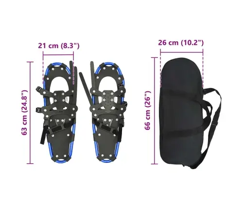 3 Ühes Lumesuusad Sinine Ja Must 25 Tolli Alumiinium Ja Hdpe