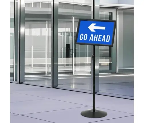 Pedestāla Plakātu Statīvs Melna A3 Alumīnijs Un Pvc Vidaxl