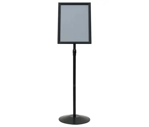 Pedestāla Plakātu Statīvs Melna A3 Alumīnijs Un Pvc Vidaxl