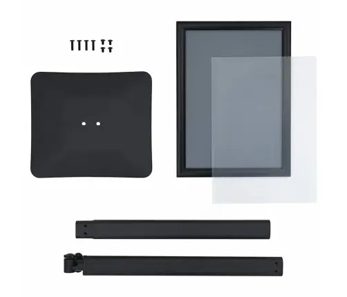 Pedestāla Plakātu Statīvs Melna A3 Alumīnijs Un Pvc Vidaxl