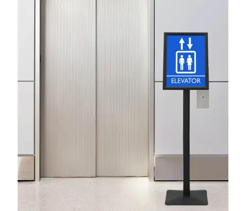 Pedestāla Plakātu Statīvs Melna A3 Alumīnijs Un Pvc Vidaxl