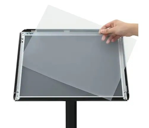 Pedestāla Plakātu Statīvs Melna A3 Alumīnijs Un Pvc Vidaxl