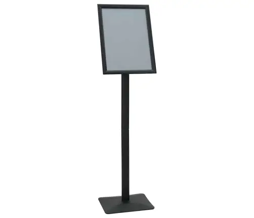 Pedestāla Plakātu Statīvs Melna A3 Alumīnijs Un Pvc Vidaxl