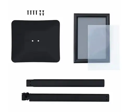 Pedestāla Plakātu Statīvs Melna A4 Alumīnijs Un Pvc Vidaxl