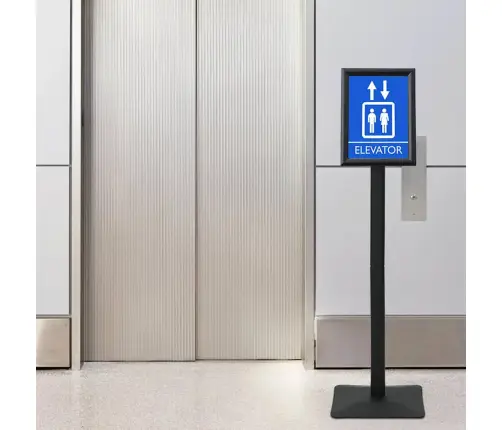 Pedestāla Plakātu Statīvs Melna A4 Alumīnijs Un Pvc Vidaxl