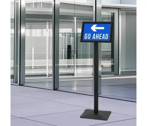 Pedestāla Plakātu Statīvs Melna A4 Alumīnijs Un Pvc Vidaxl