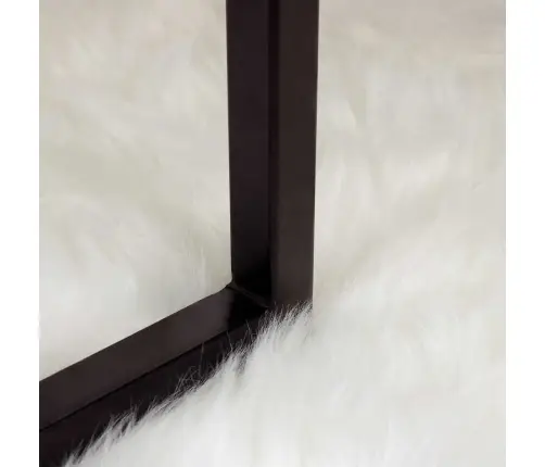 Mākslīgā Aitu Vilna Paklājs Balts 60 X 110 Cm Poliesters Vidaxl