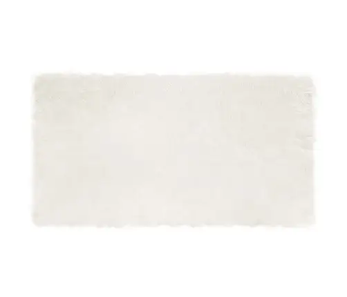 Mākslīgā Aitu Vilna Paklājs Balts 60 X 110 Cm Poliesters Vidaxl