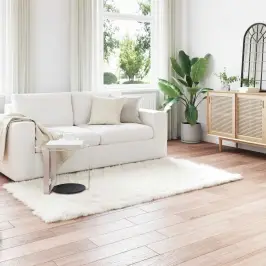 Mākslīgā Aitādas Paklājs Tafalla Balts 100 X 200 Cm Poliesters Vidaxl