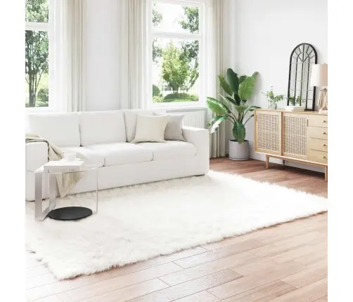 Mākslīgā Aitu Vilna Paklājs Balts 200 X 280 Cm Poliesters Vidaxl