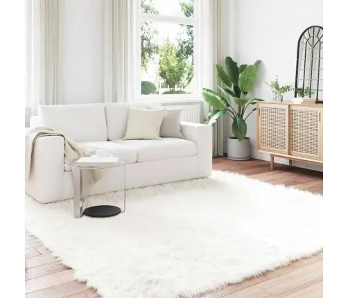 Faux Lambanaha Vaip Tafalla Valge 200 X 200 Cm Polüester