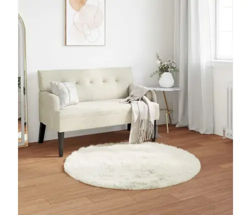 Faux Lambanaha Vaip Tafalla Valge Ø 100 Cm Polüester