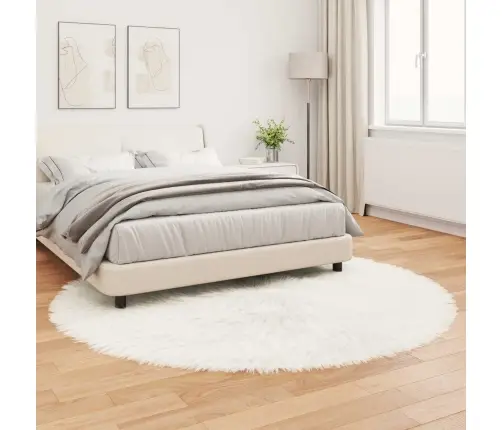 Dirbtinio Avikailio Kilimas Tafalla Balta Ø 160 Cm Poliesteris