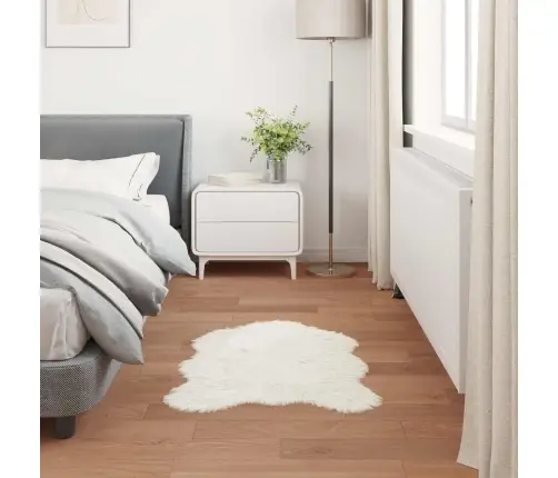 Mākslīgā Aitu Vilna Paklājs Balts 50 X 80 Cm Poliesters Vidaxl