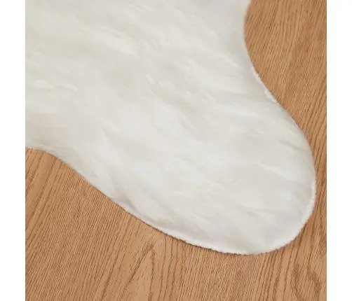 Mākslīgā Aitu Vilna Paklājs Balts 60 X 90 Cm Poliesters Vidaxl