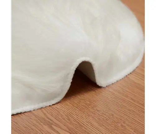 Mākslīgā Aitu Vilna Paklājs Balts 60 X 90 Cm Poliesters Vidaxl